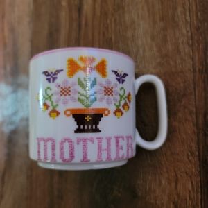 VINTAGE Mother Embroidered Design Mug